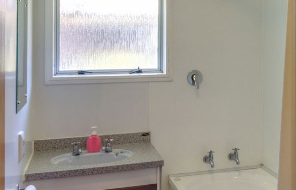 Motel unit bathroom